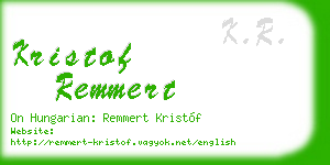 kristof remmert business card